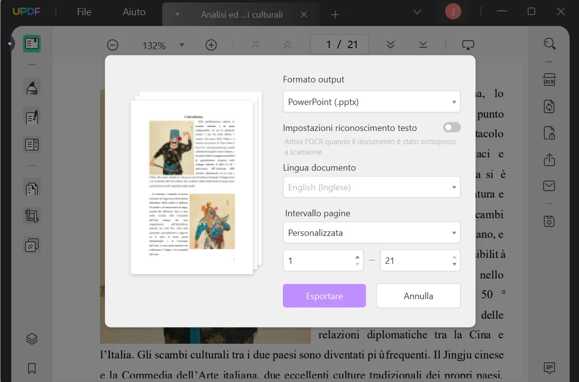 da PDF a Keynote su Mac