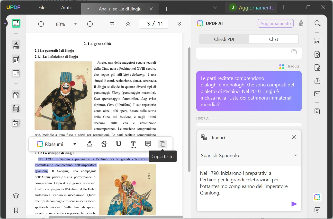 tradurre la foto con UPDF AI