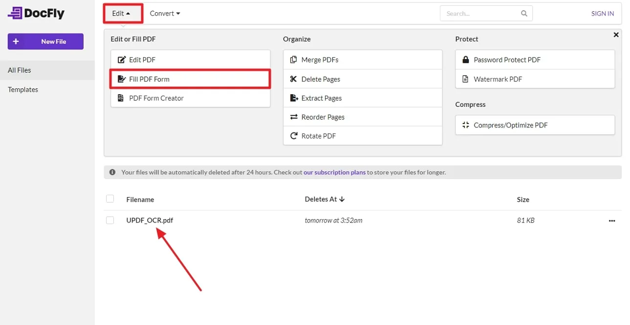 Créer un PDF remplissable avec Word dans DocFLY