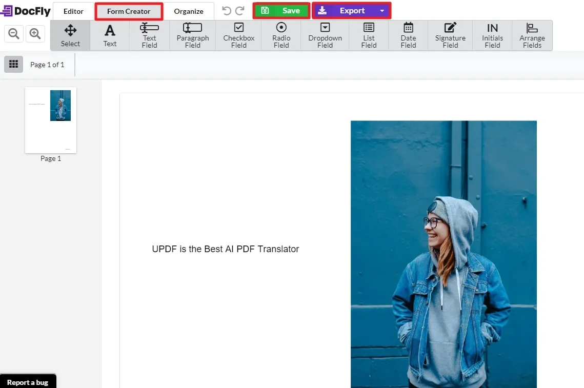 Créer un PDF remplissable avec Word dans DocFLY