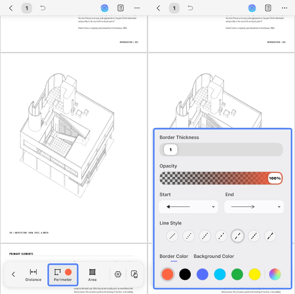 customize the perimeter tool updf ios