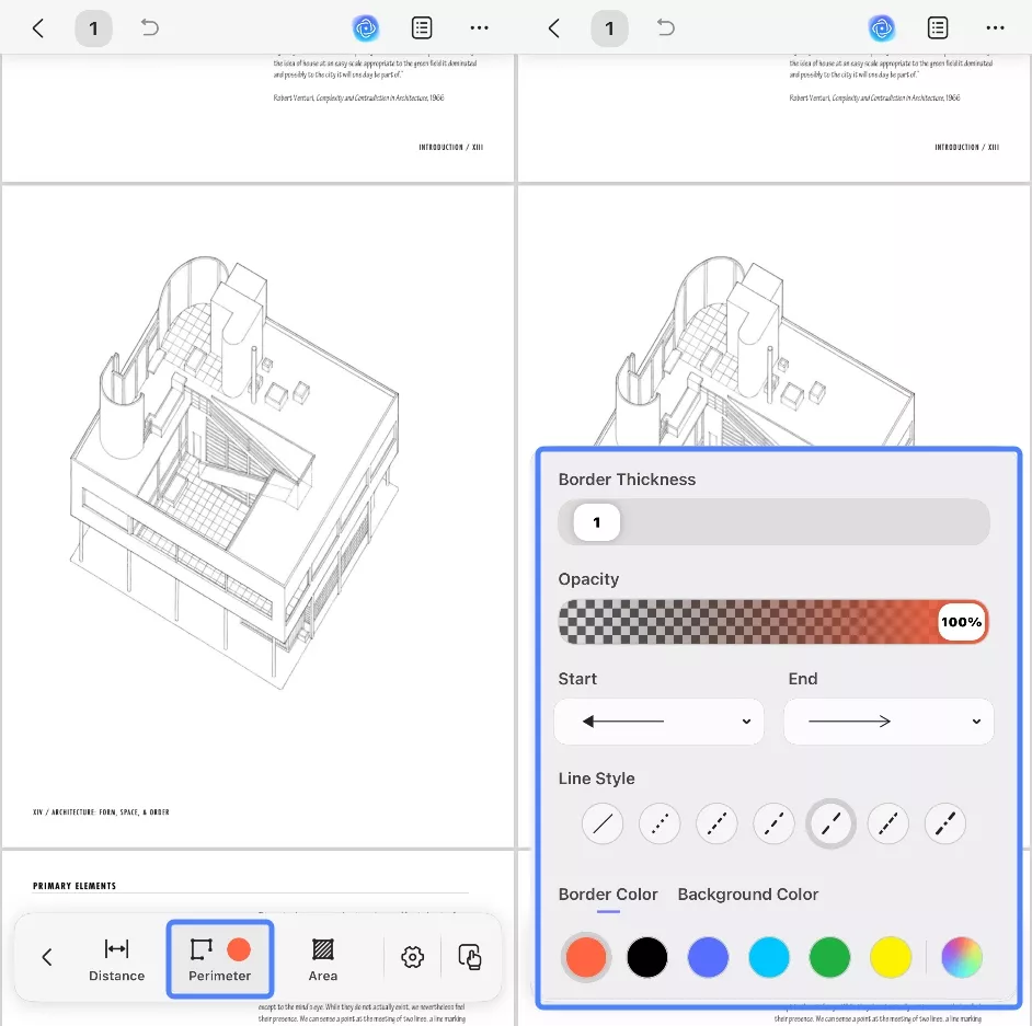 customize the perimeter tool updf ios