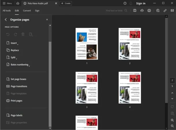 duplicate pdf pages in adobe