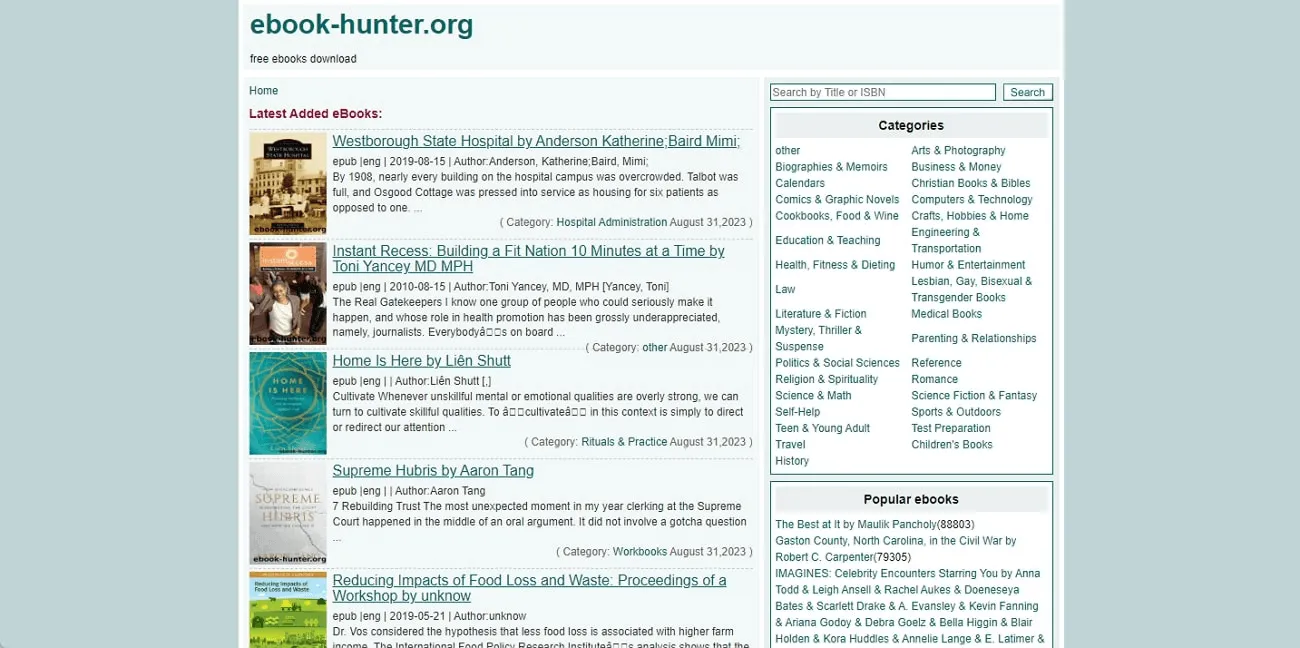 eBook Hunterのウェブサイト