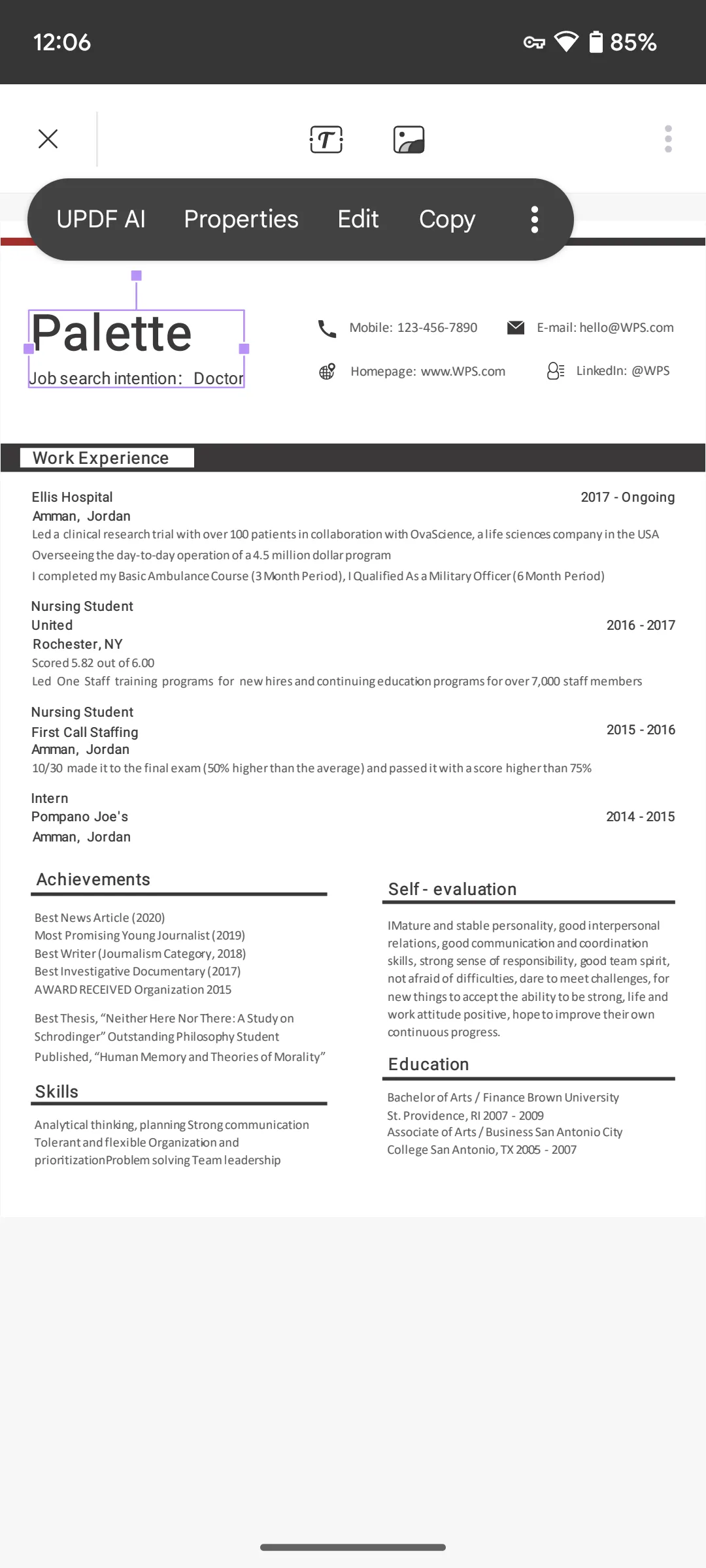 modifica curriculum pdf