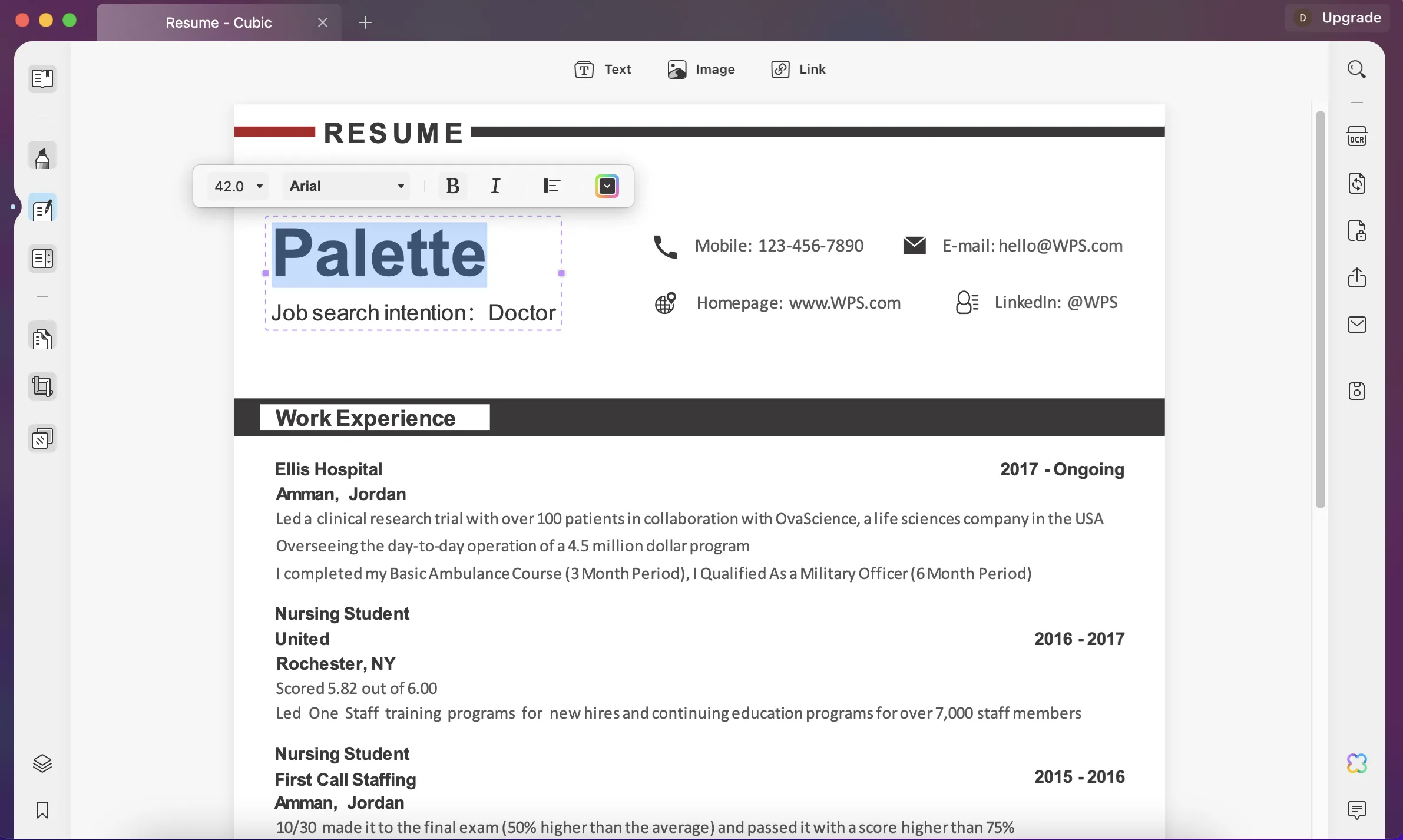 edit pdf resume mac