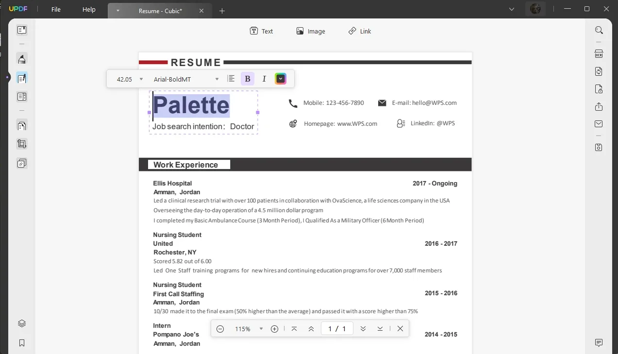 modifica curriculum pdf