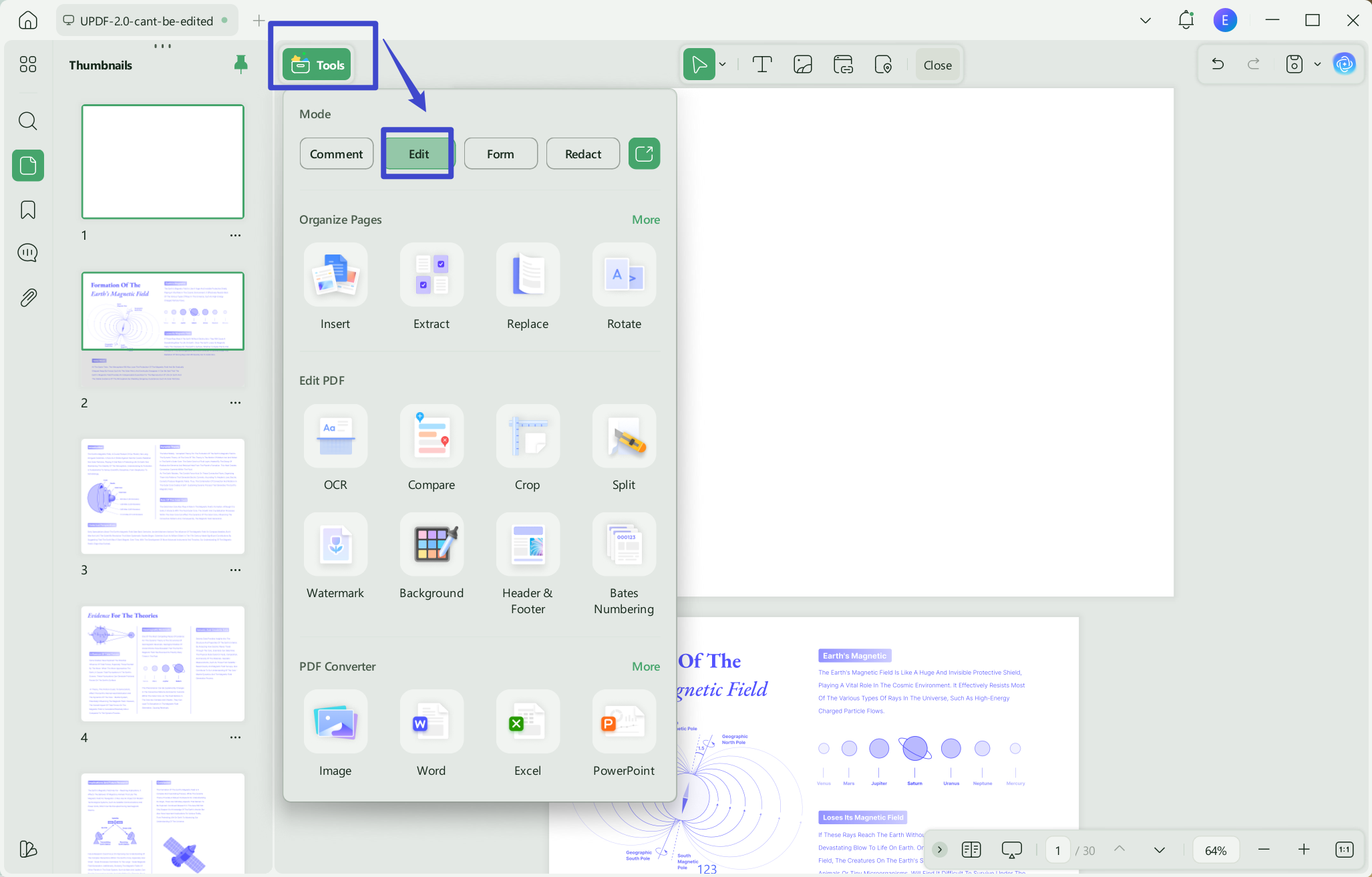 add text in PDF to create table of contents in updf