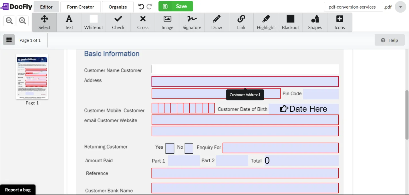 fill pdf docfly editor icon