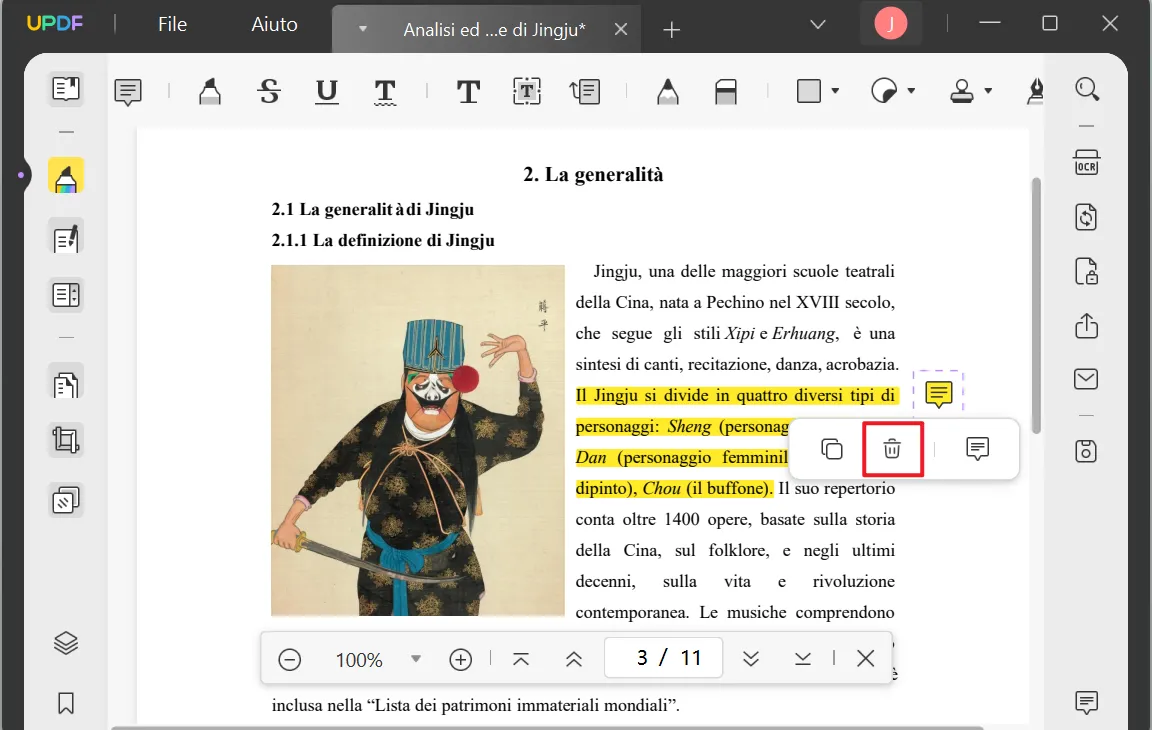 Passaggi per eliminare i commenti da un PDF con UPDF