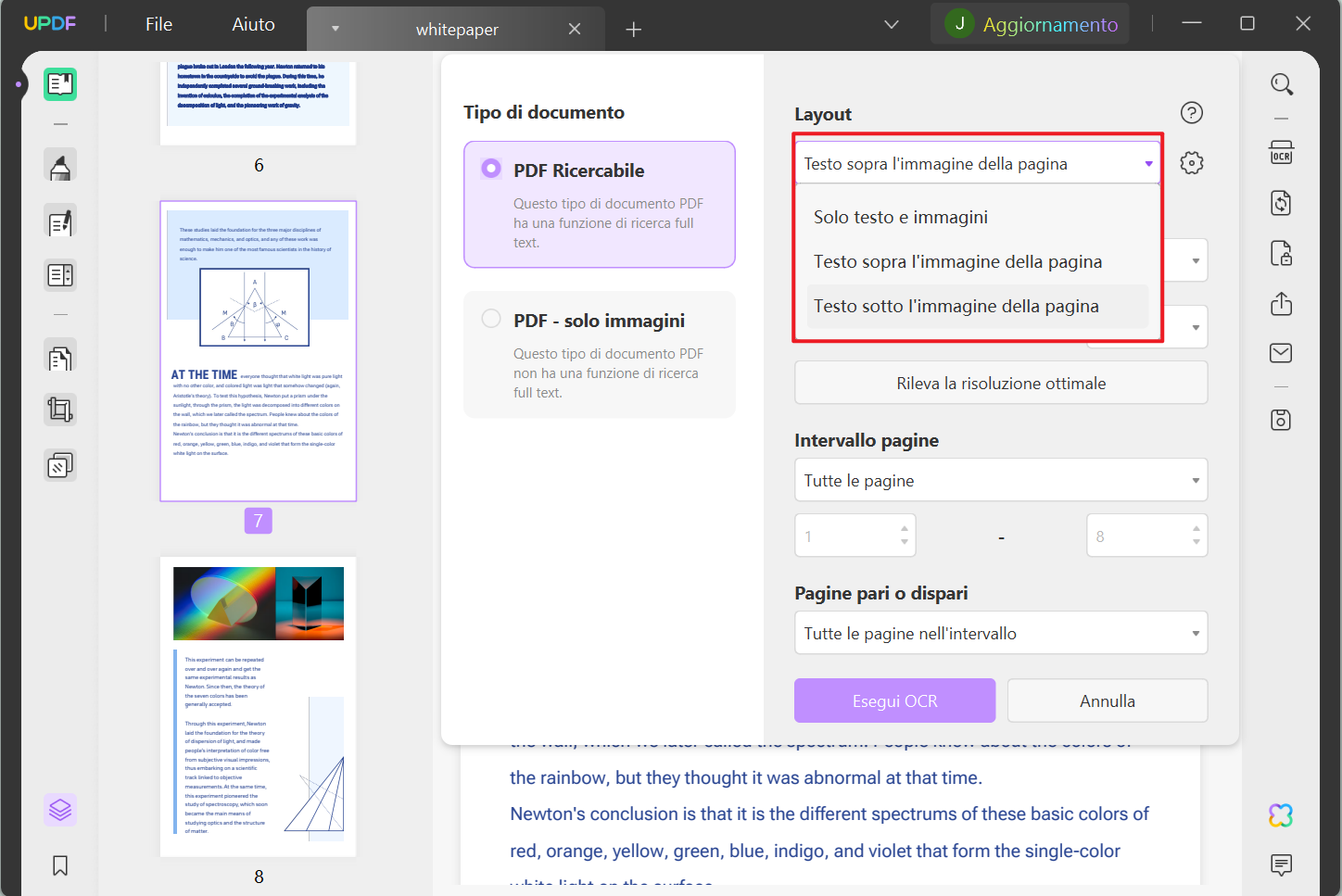 eseguire facilmente l'OCR dei PDF