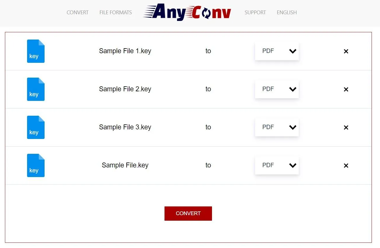 Convertire da KEY a PDF con AnyConv