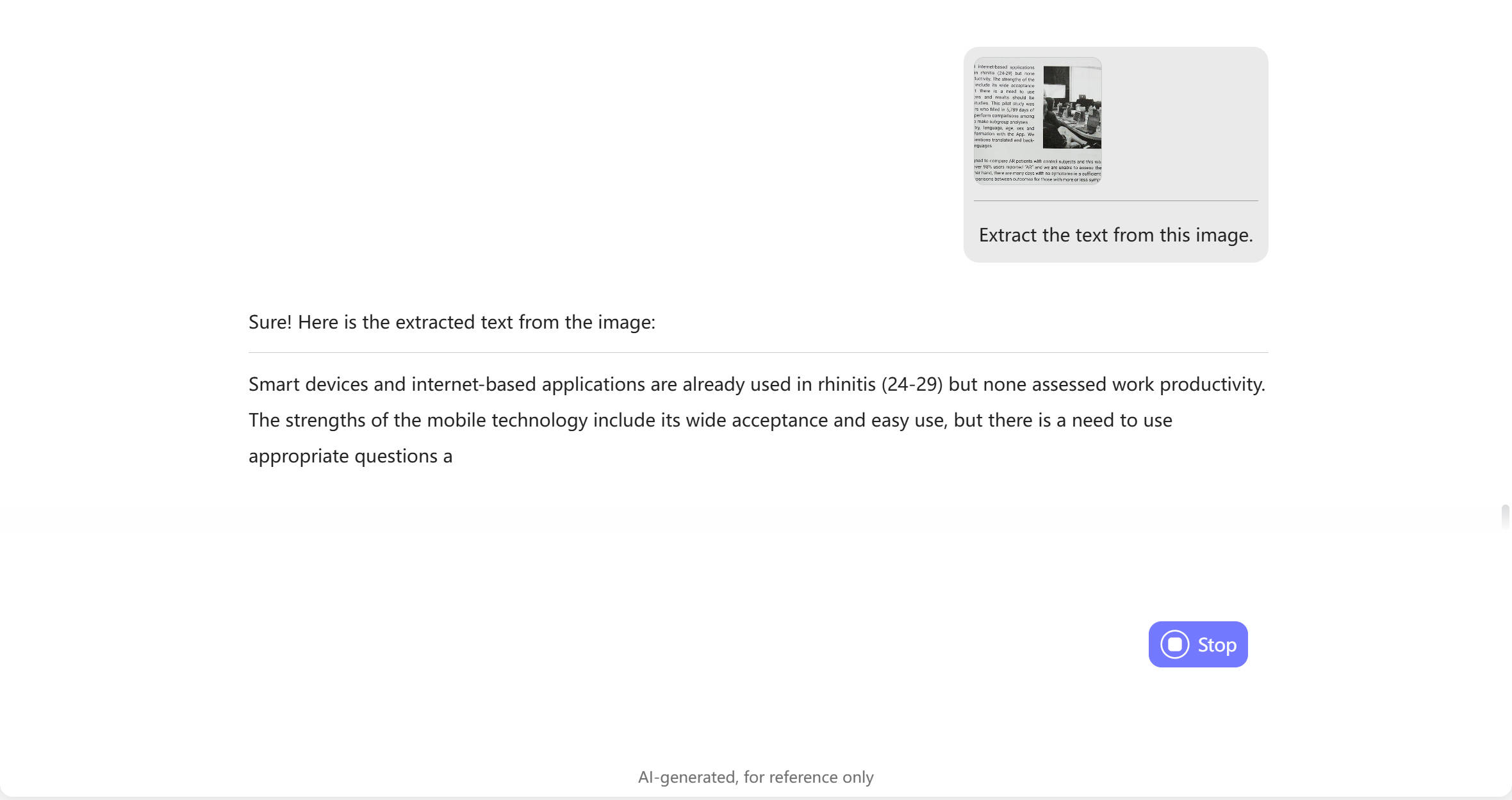 UPDF AI Online will recognize the text in the image
