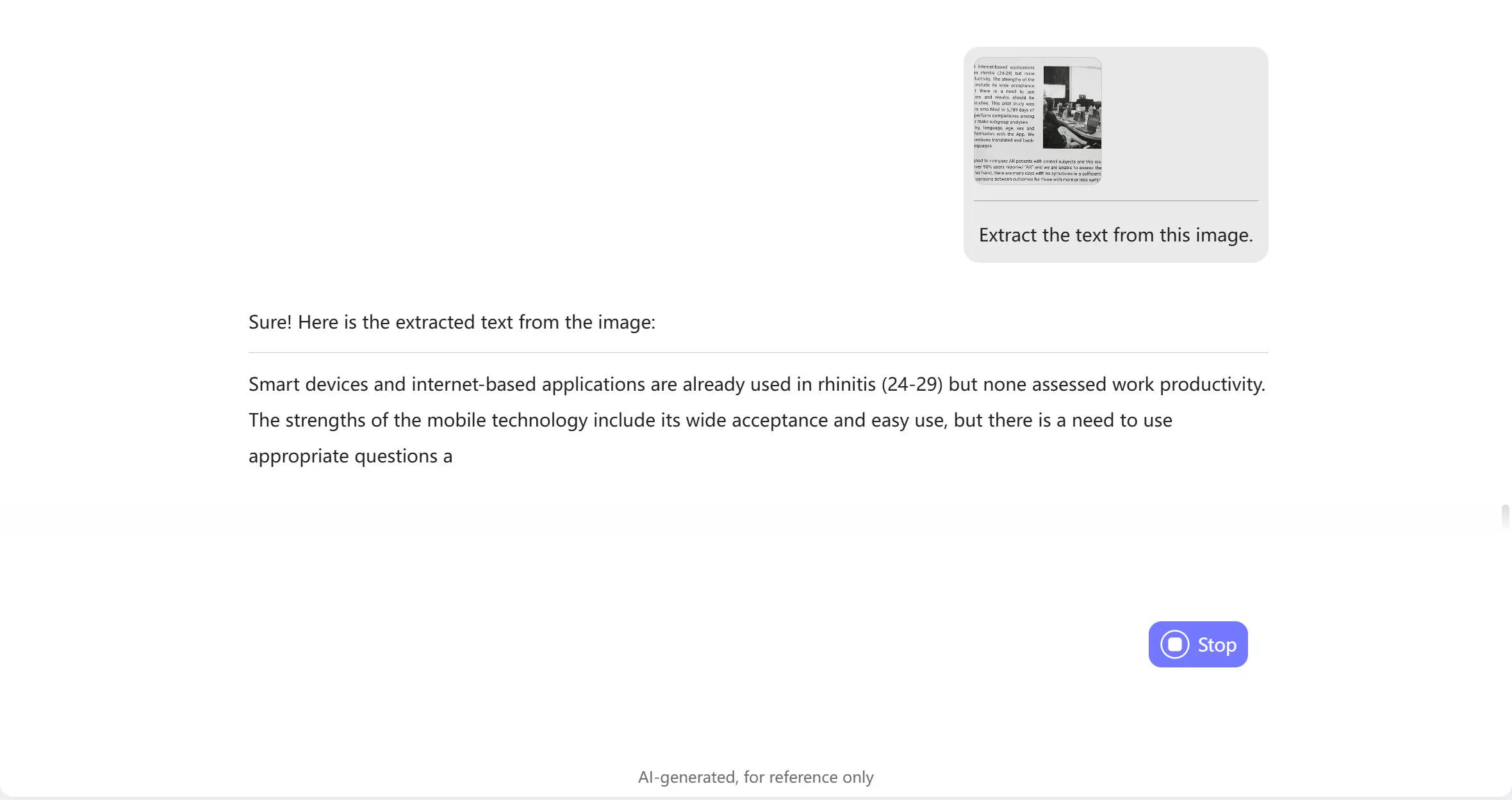 UPDF AI Online will recognize the text in the image