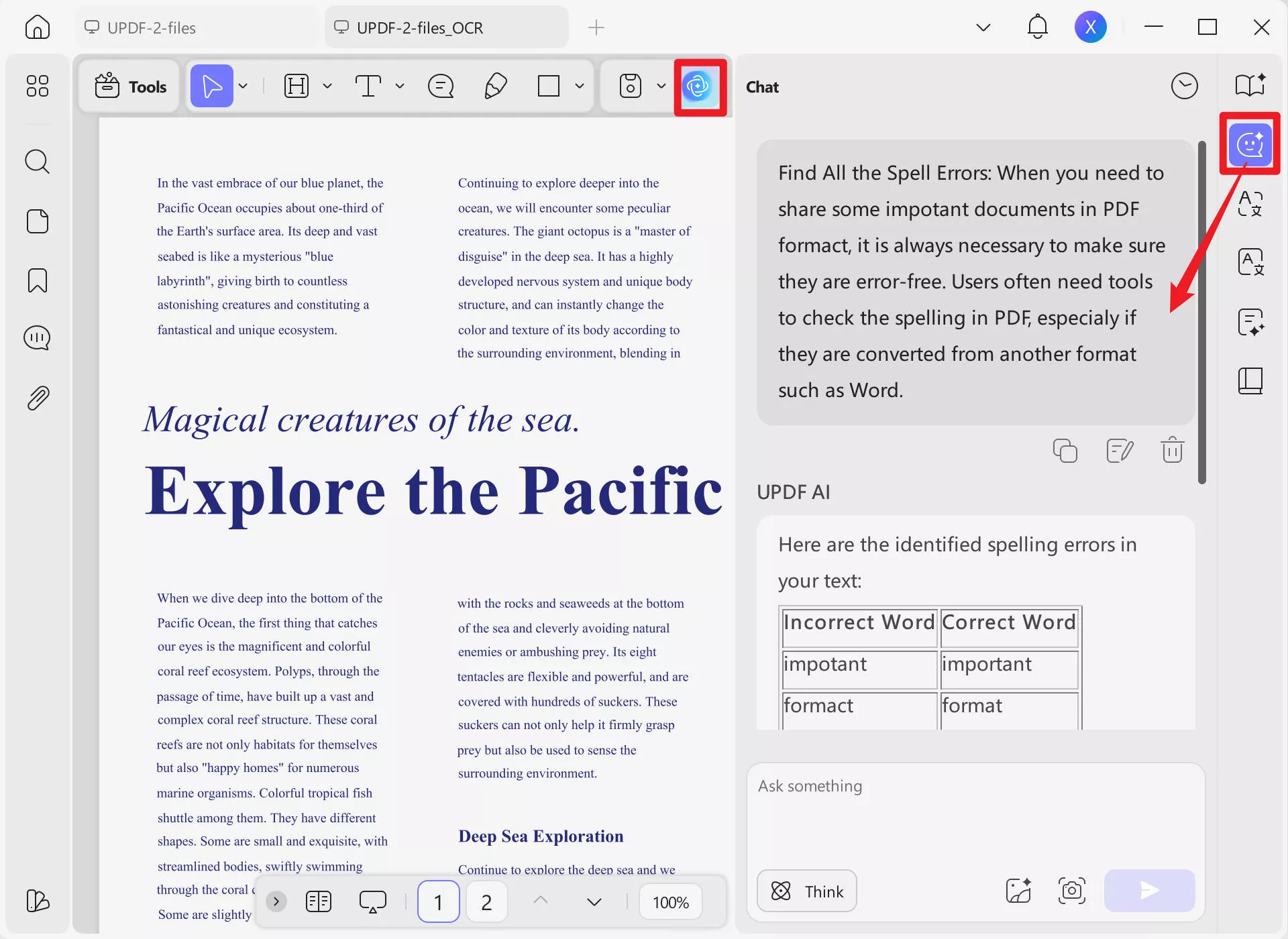 spell check pdf ai