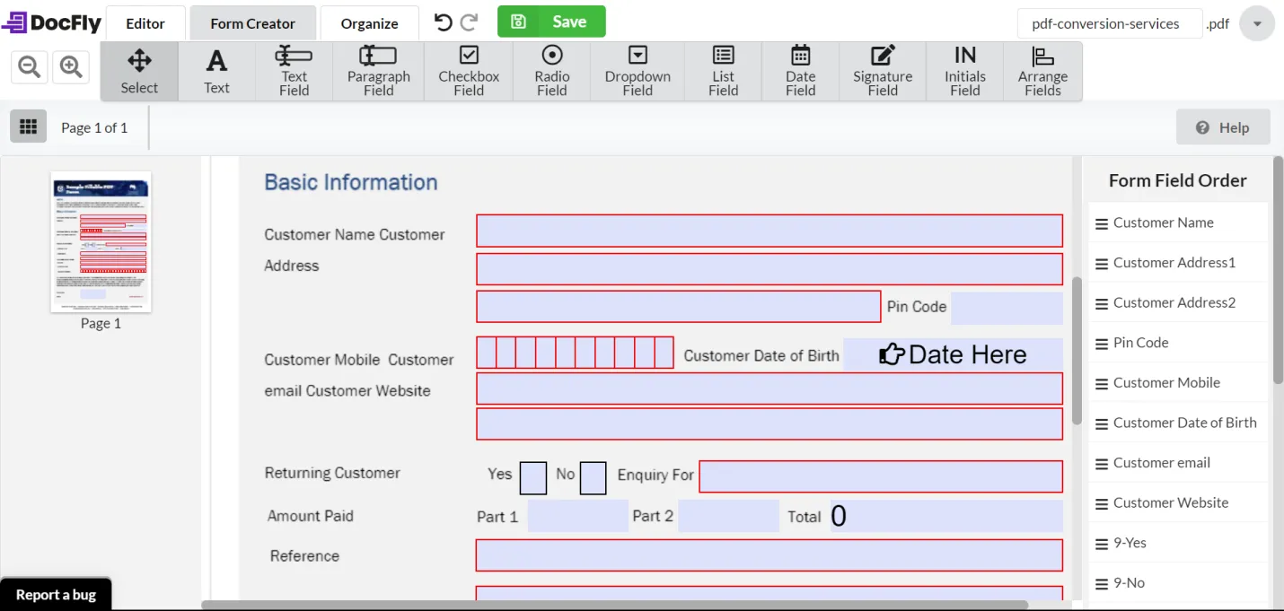 fill pdf docfly form creator