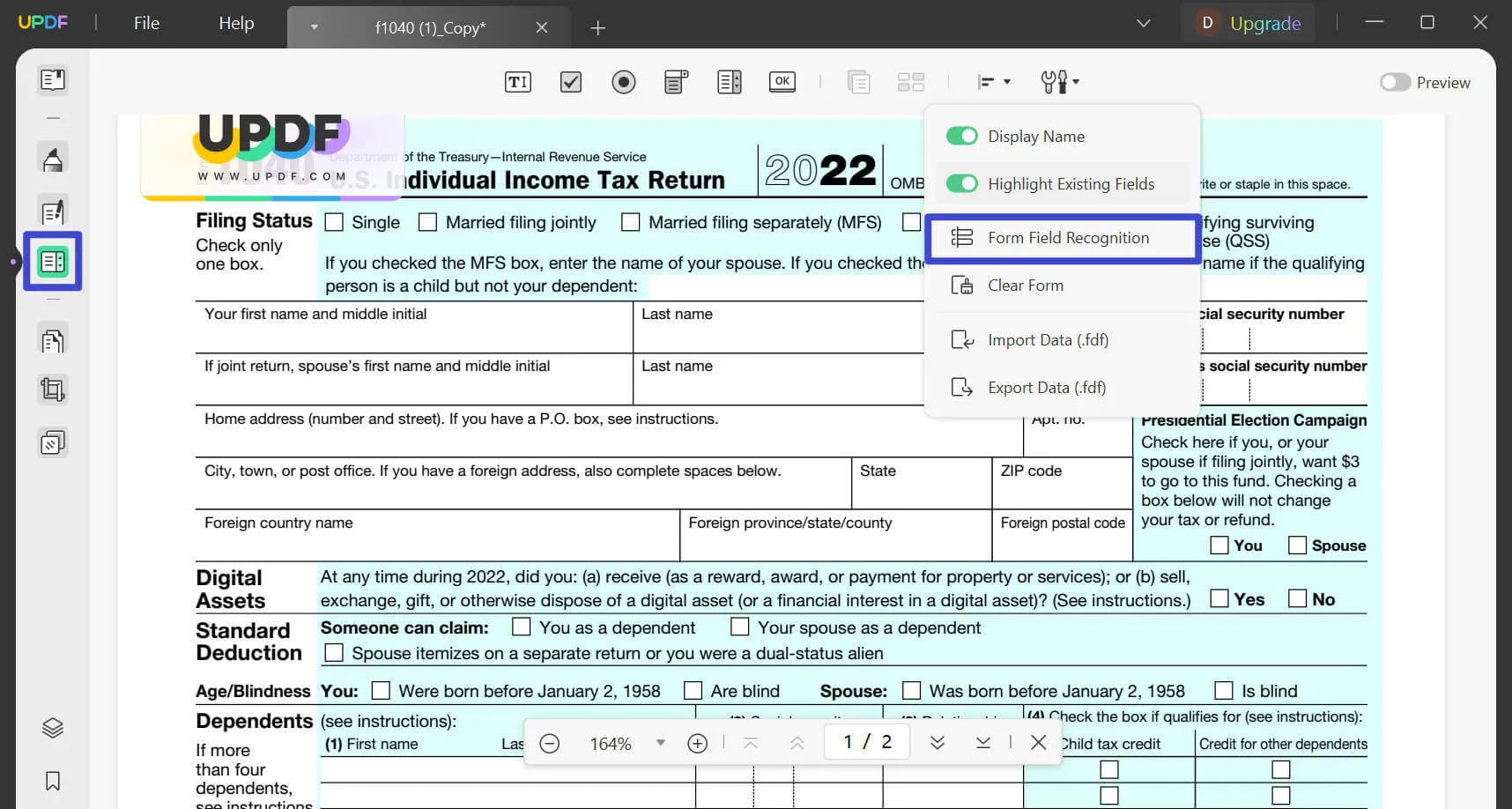 crear un PDF rellenable a partir de Excel