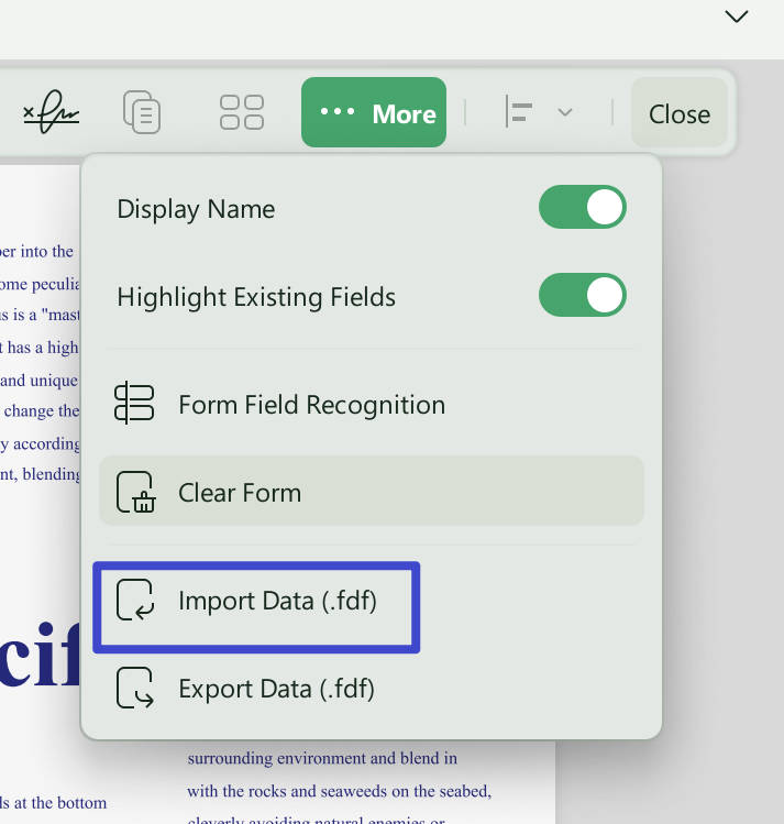import form data