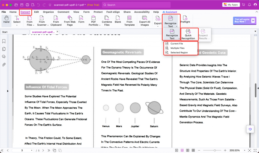foxit pdf editor ocr entry