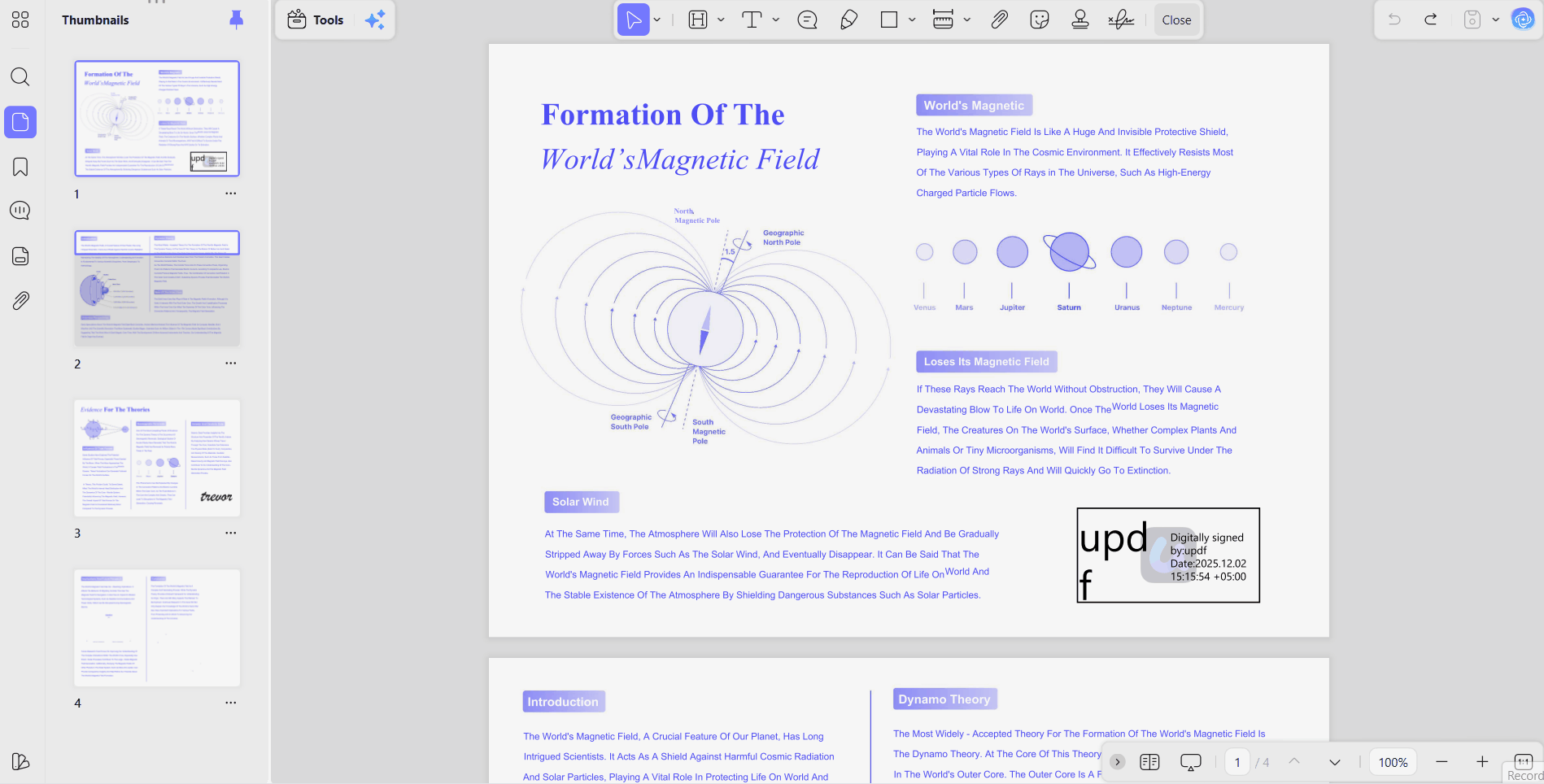 use updf thumbnail panel duplicate pages