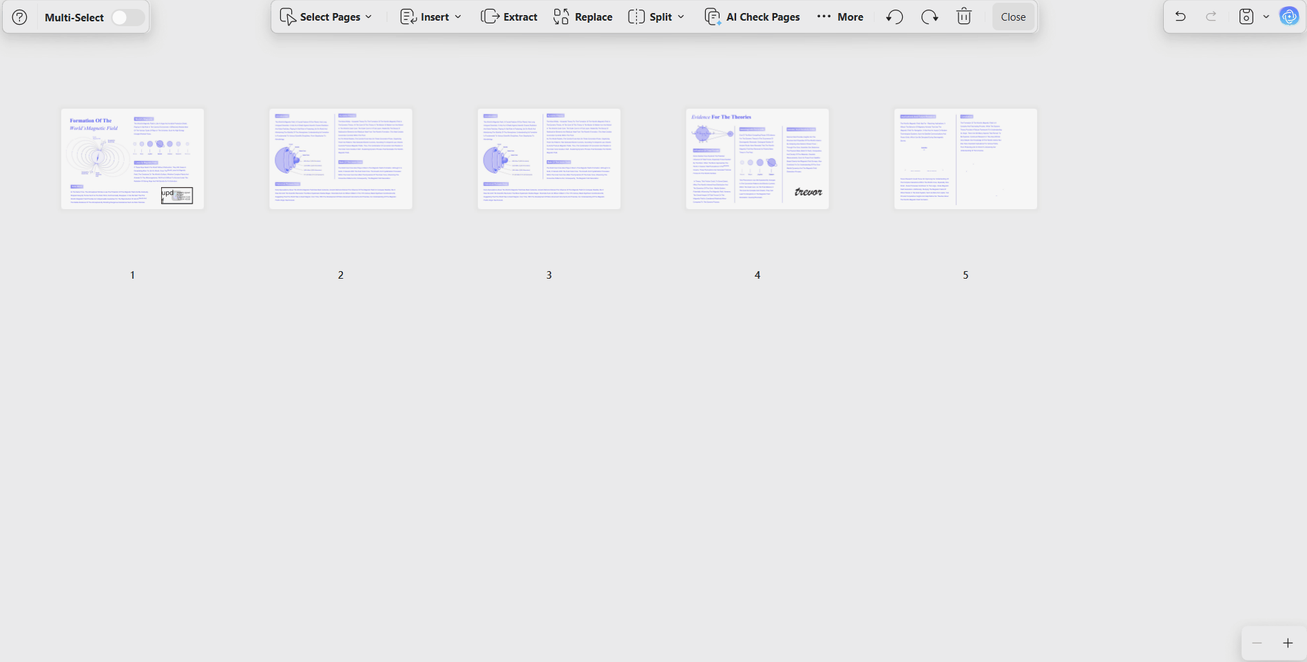 duplicate pdf page organize mode