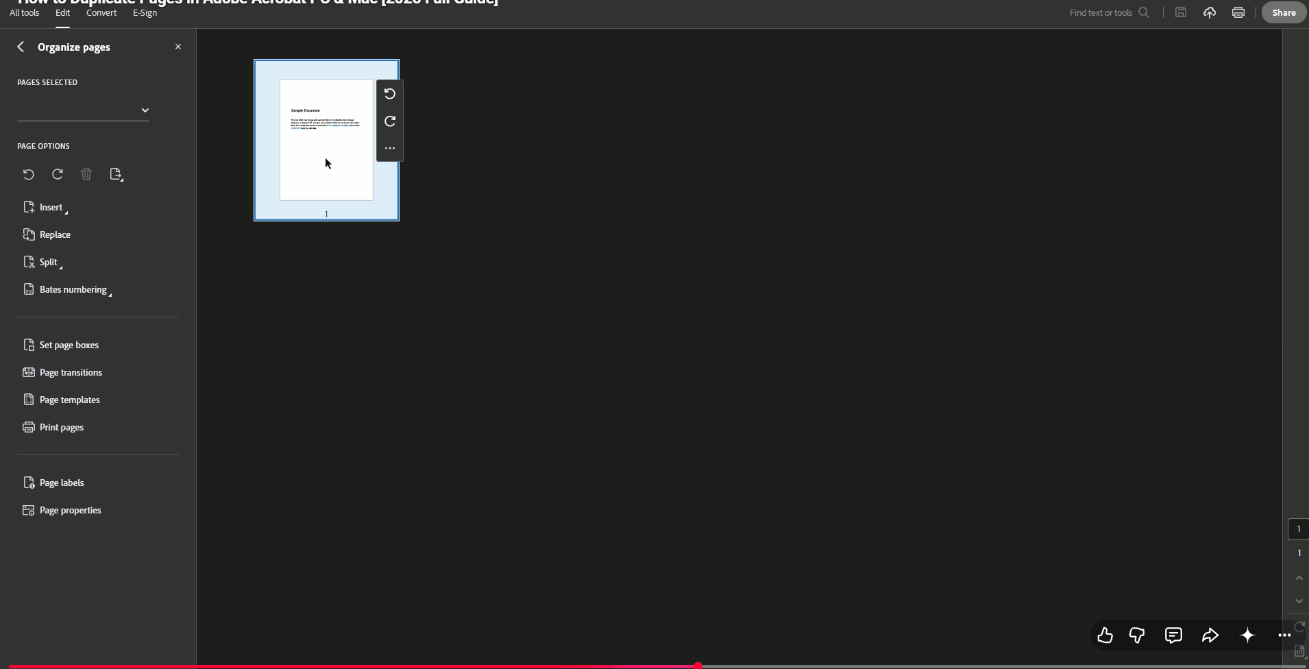 duplicate pdf pages adobe acrobat