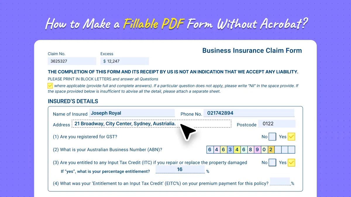 How to Make a Fillable PDF Form Without Acrobat? (Free and Paid)