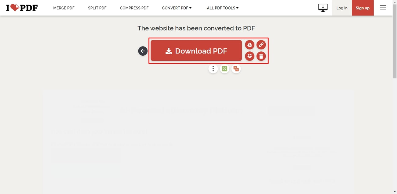 endgültige ilovepdf-Datei herunterladen