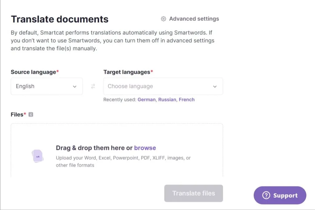 traducir pdf de español a inglés smartcat paso 2
