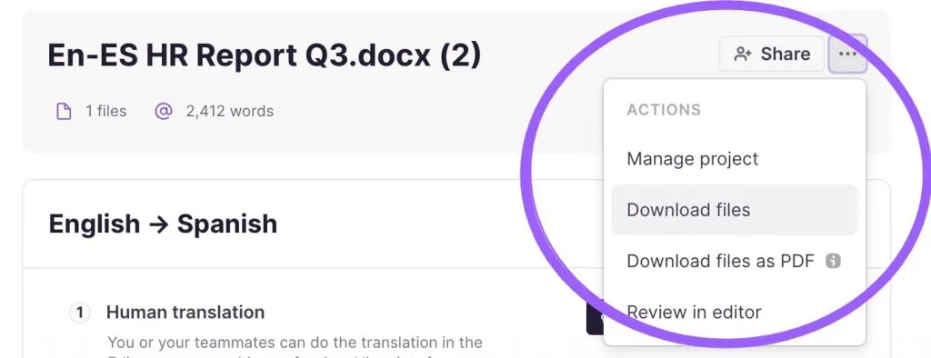 traducir pdf de español a inglés smartcat paso 3