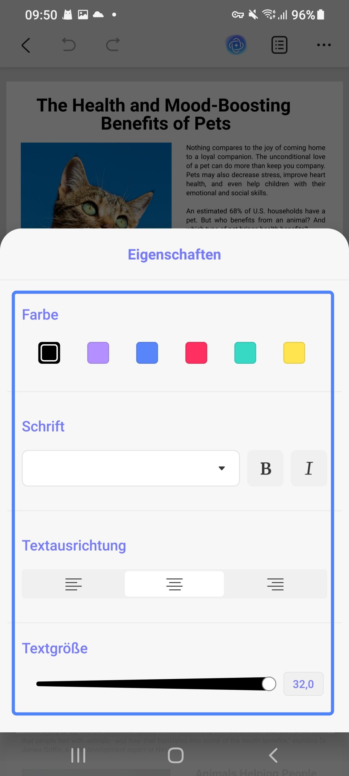PDF-Text auf Android bearbeiten