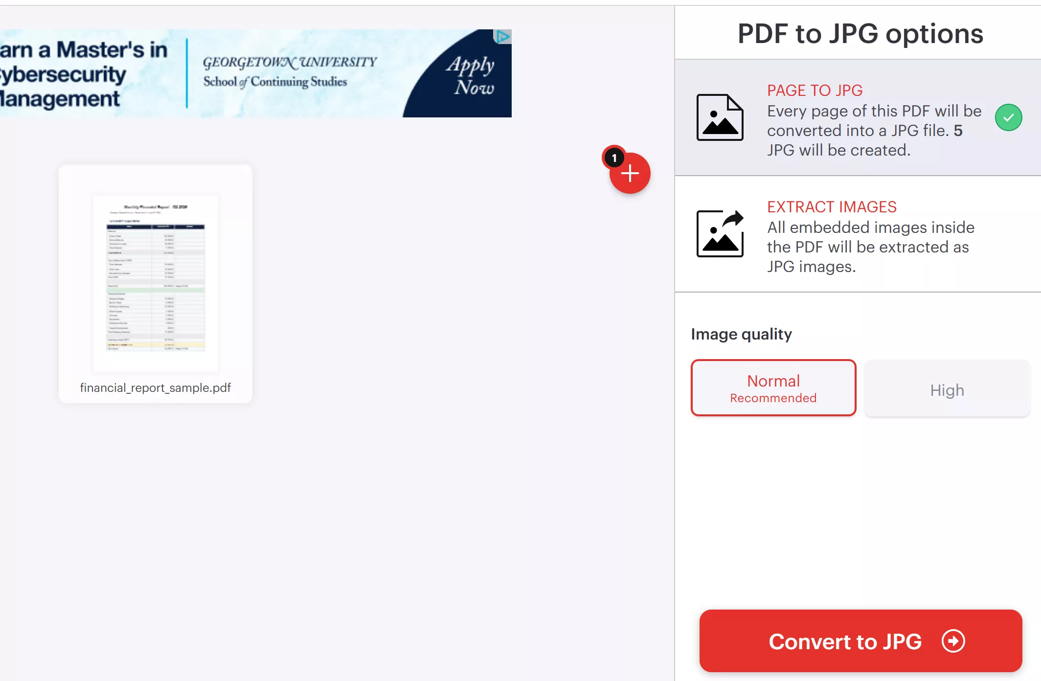 pdf to jpg converter ilovepdf