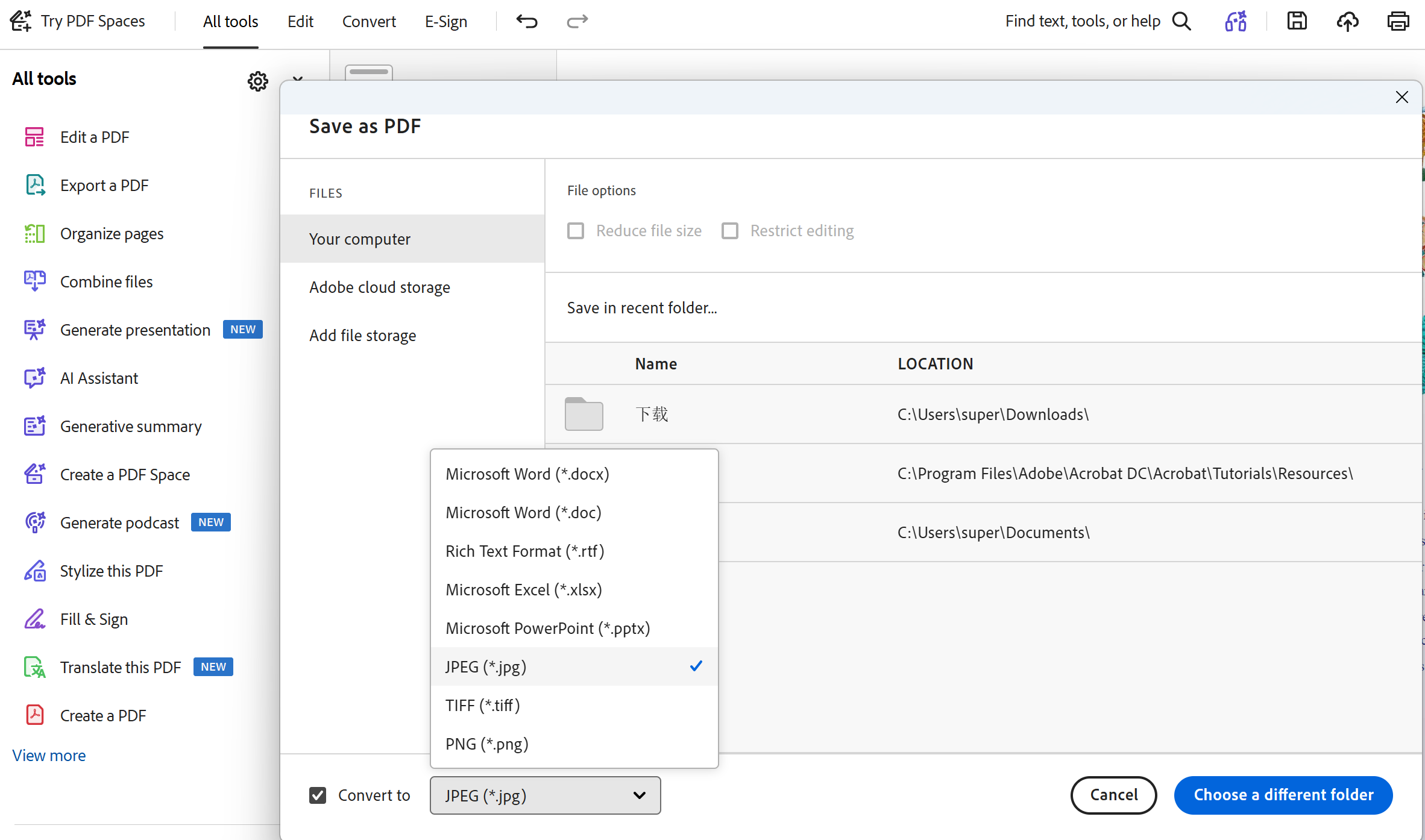 convert pdf to jpg adobe