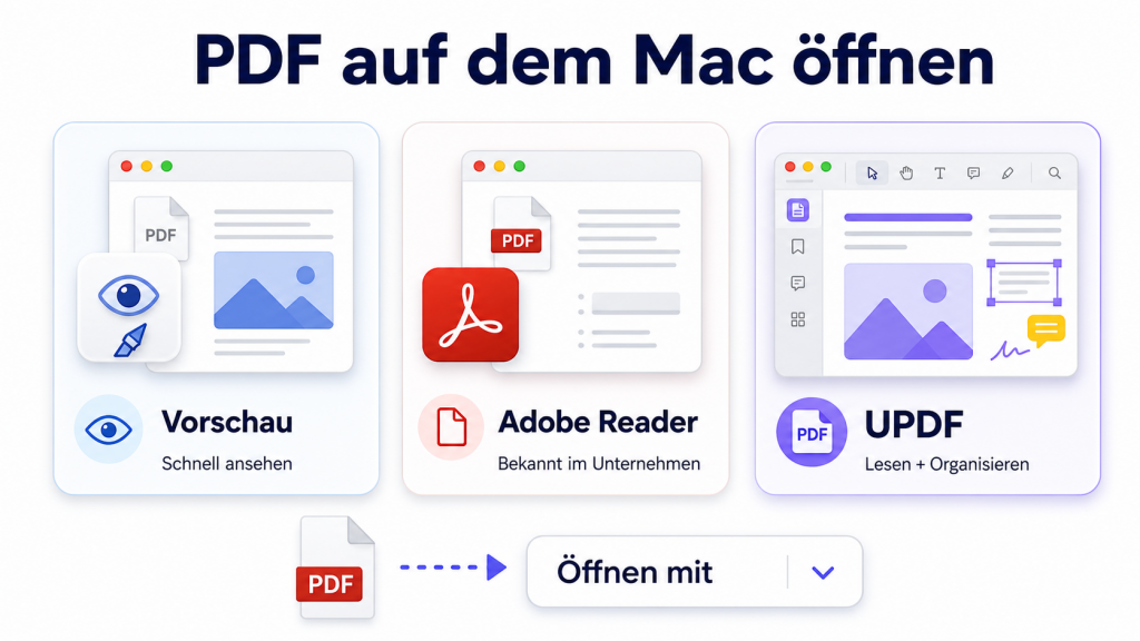 PDF mit Vorschau oder Adobe Reader öffnen