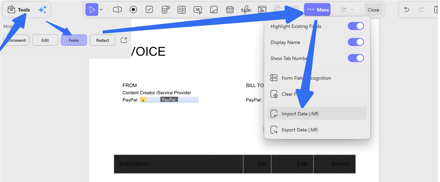 import fdf files into pdf