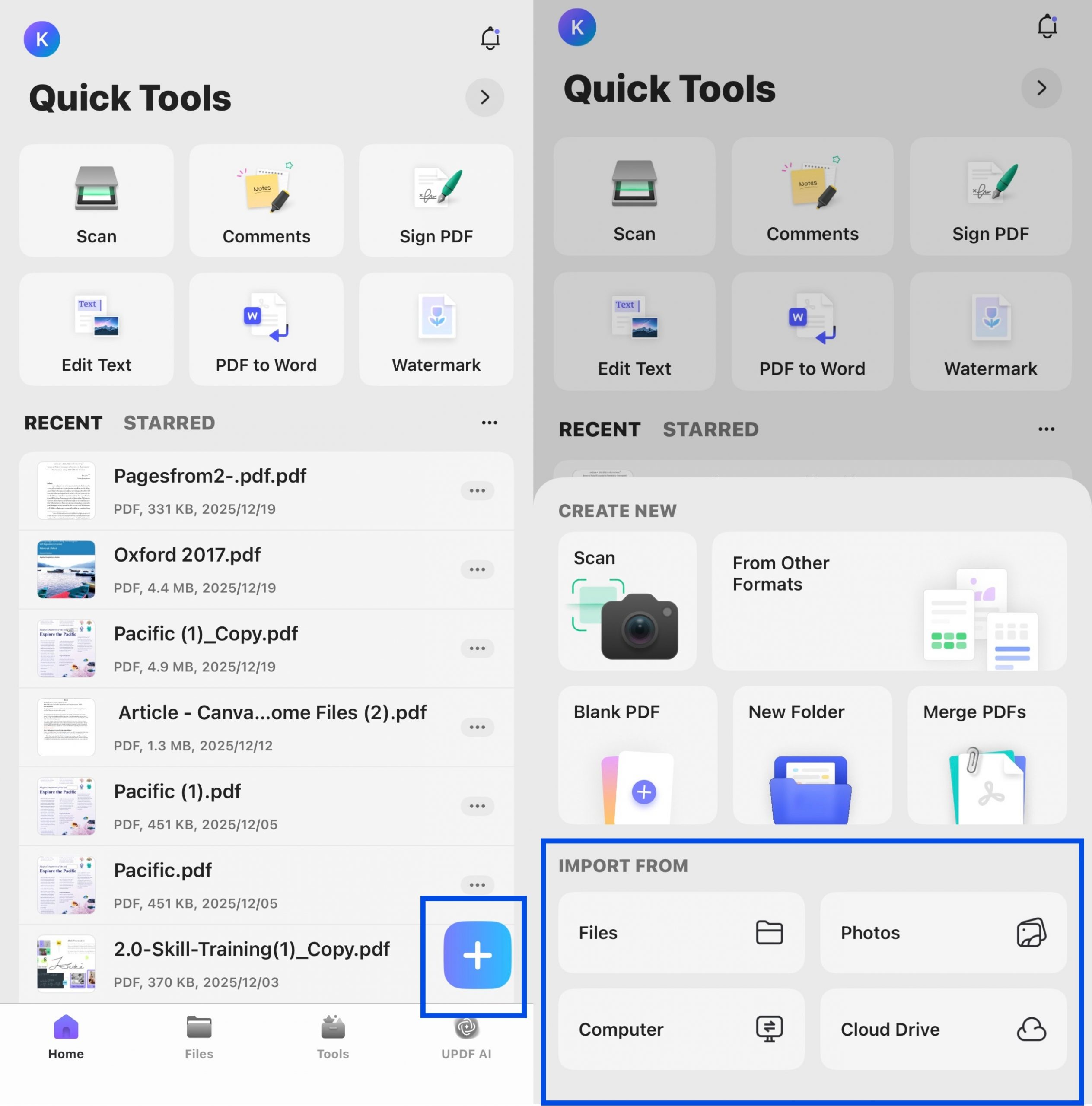 import files updf ios