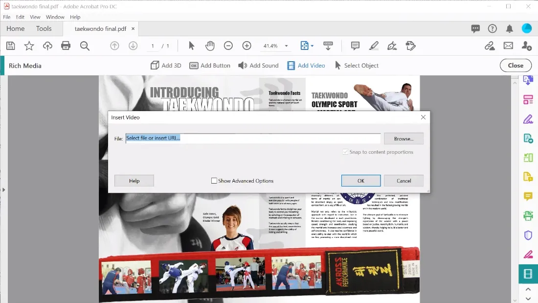 Inserire video nel PDF con Rich Media