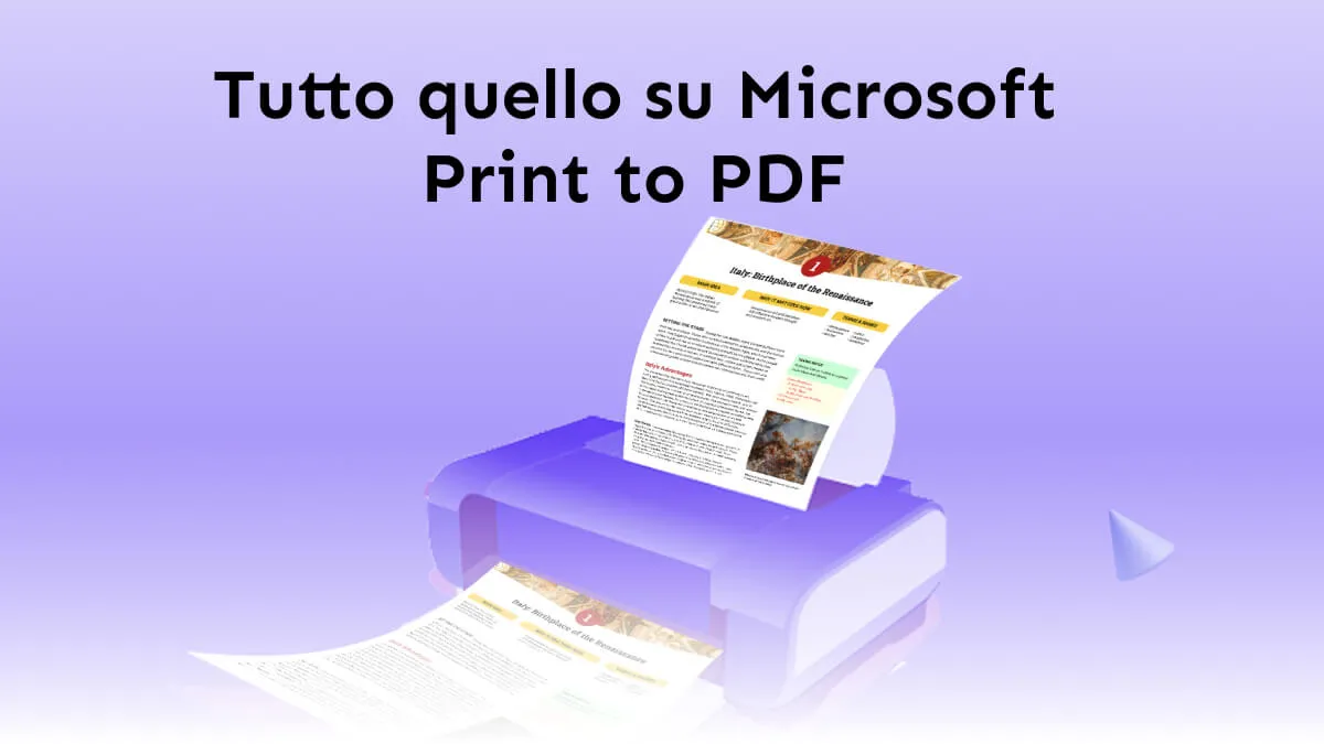 Tutto quello su Microsoft Print to PDF