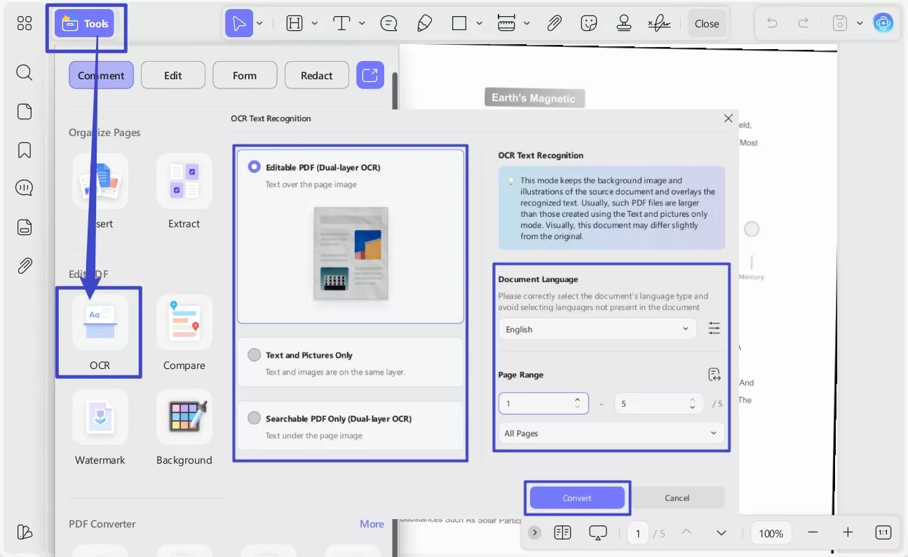 ocr scanned pdf updf