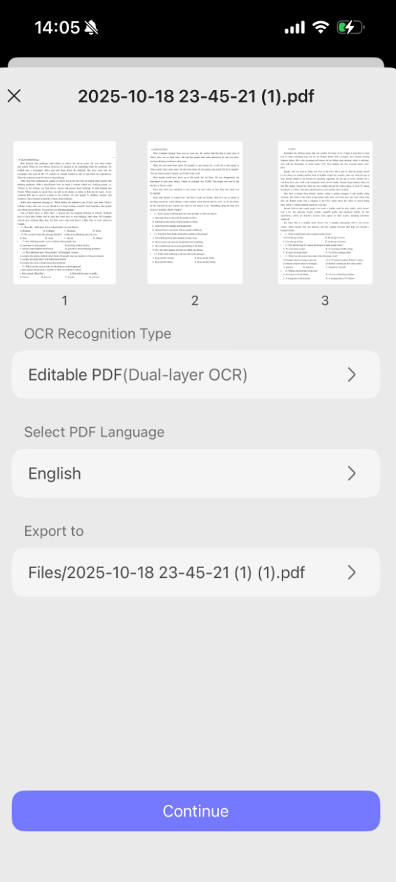 ocr settings