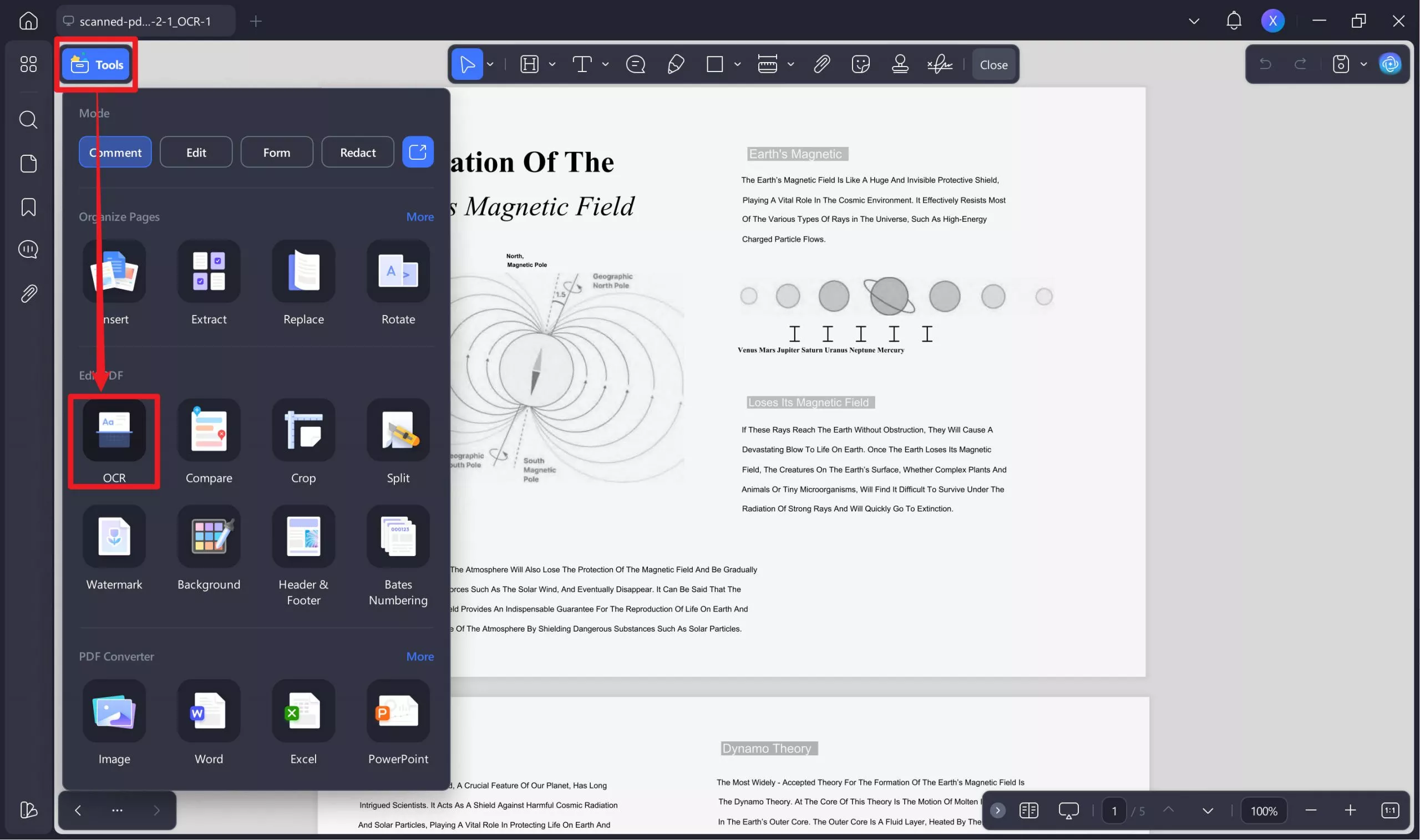 ocr icon deskew pdf