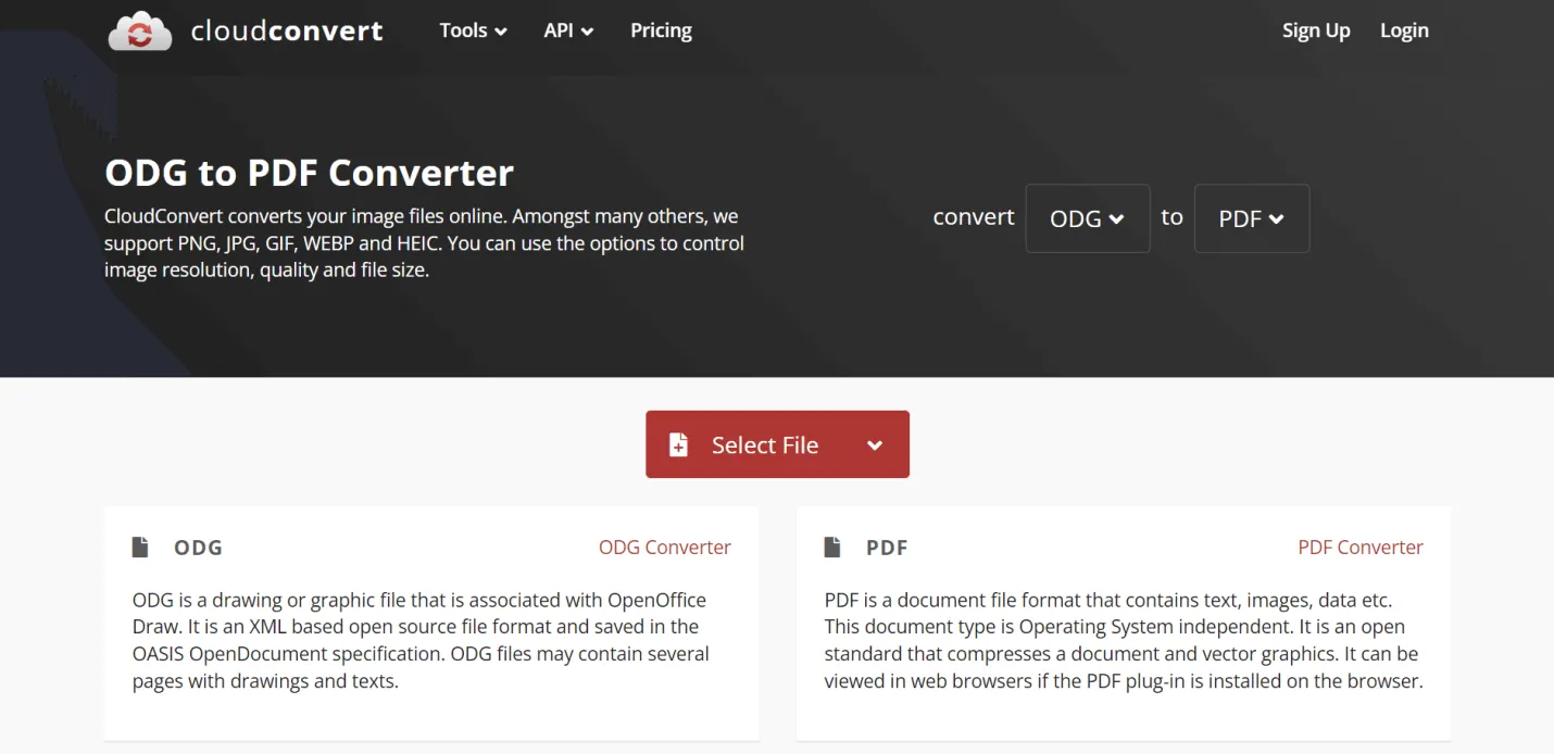 ODG to PDF cloudconvert
