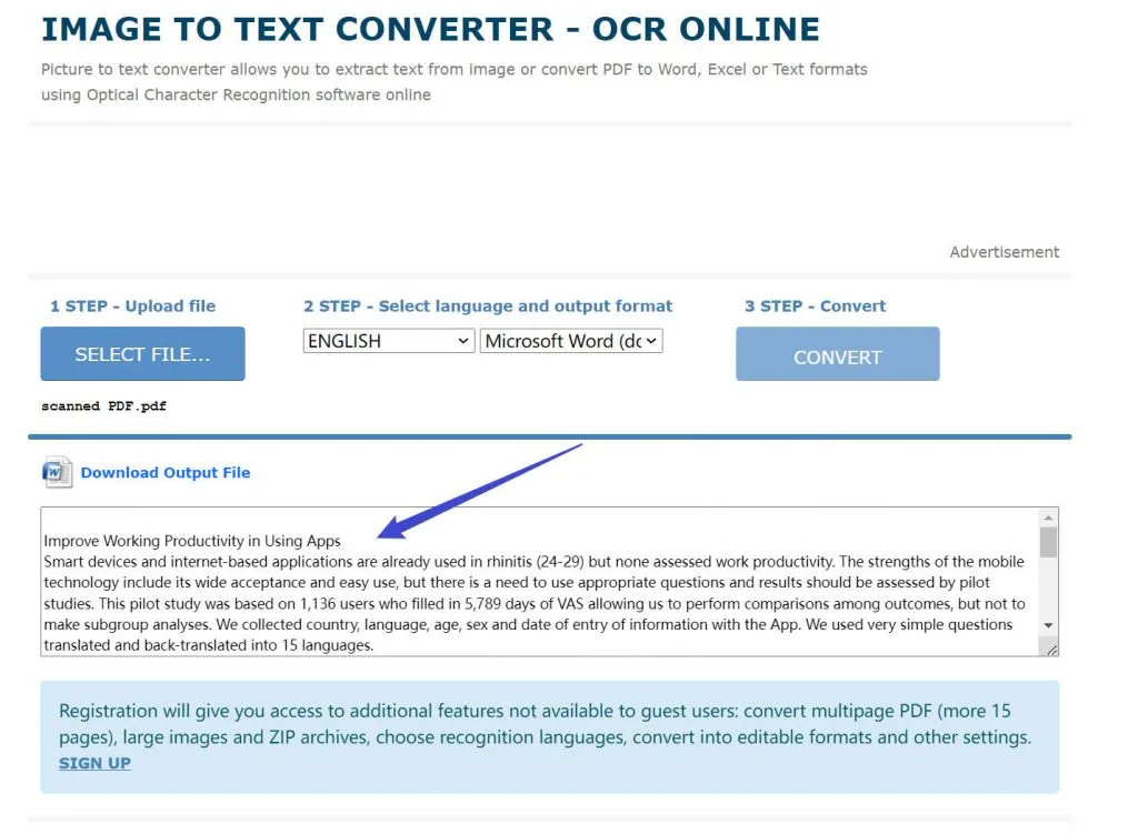 Converter PDF Escaneado em PDF Editável