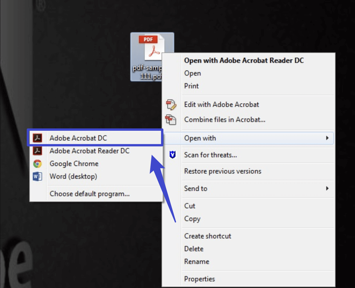 PDF im Vollbildmodus anzeigen, mit Adobe öffnen