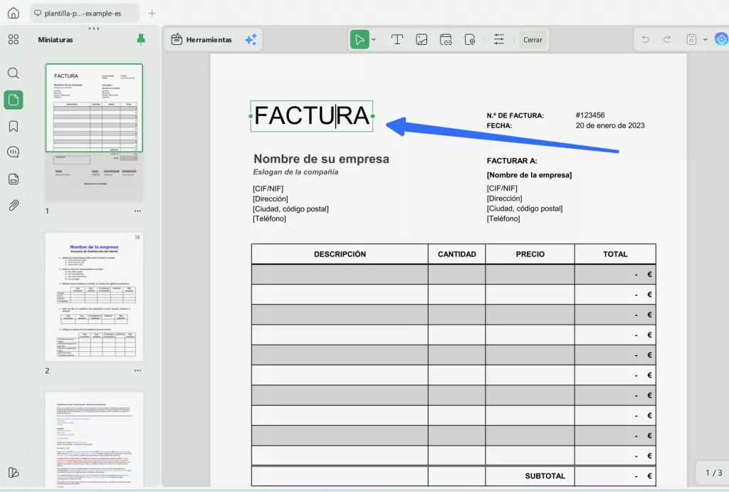 Prepara y abre el PDF base en UPDF
