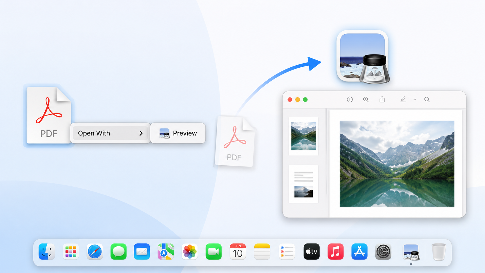 open pdf in preview on mac