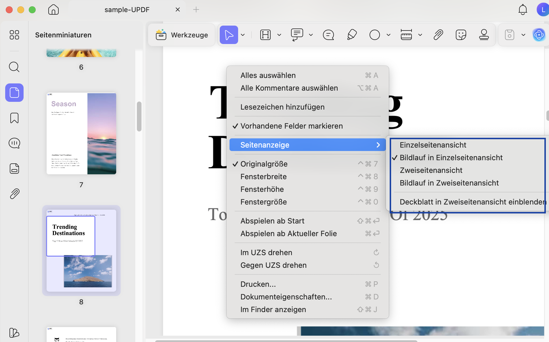 PDF auf Mac vorlesen mit UPDF