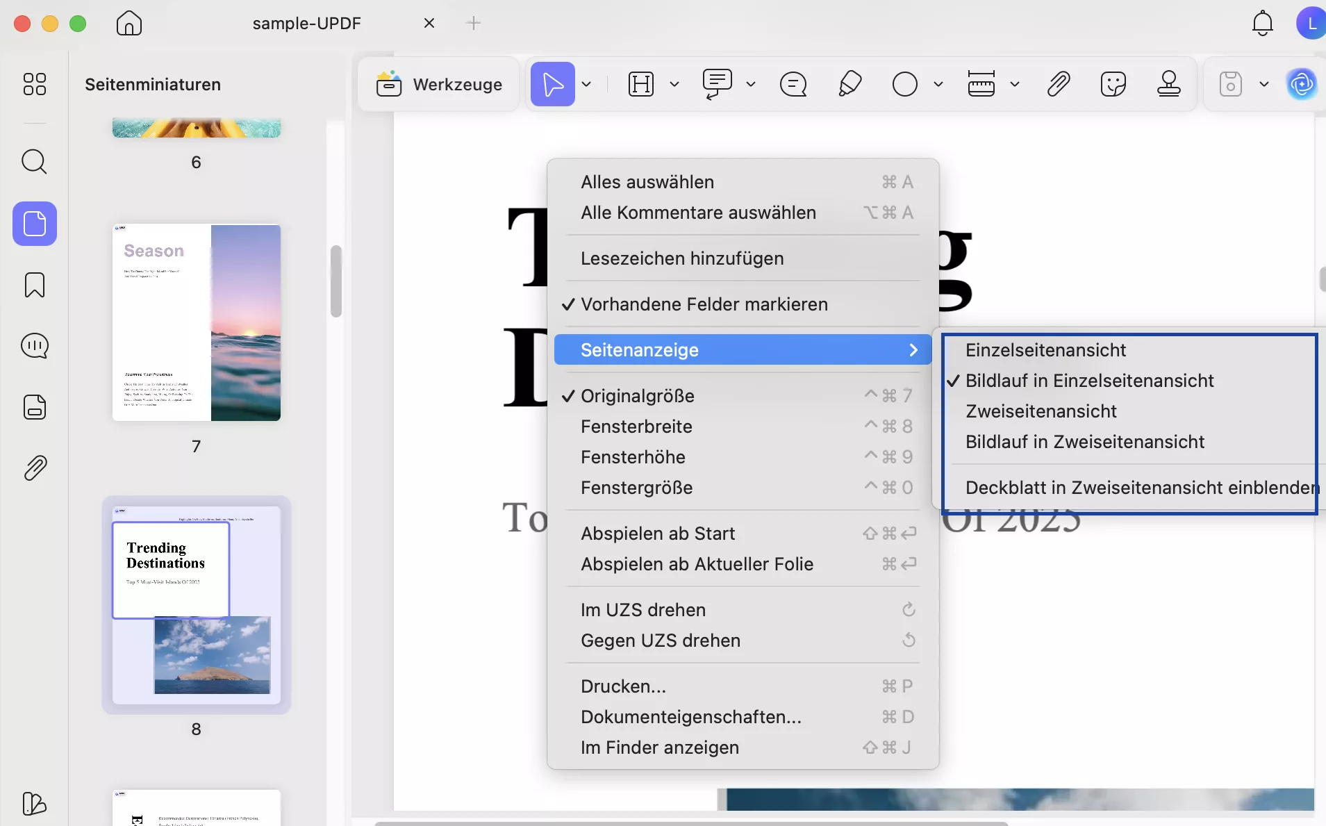 PDF auf Mac vorlesen mit UPDF