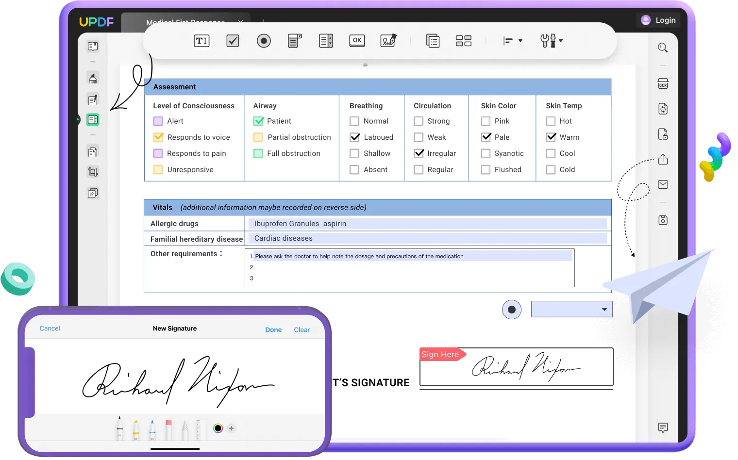 fill pdf docfly page form