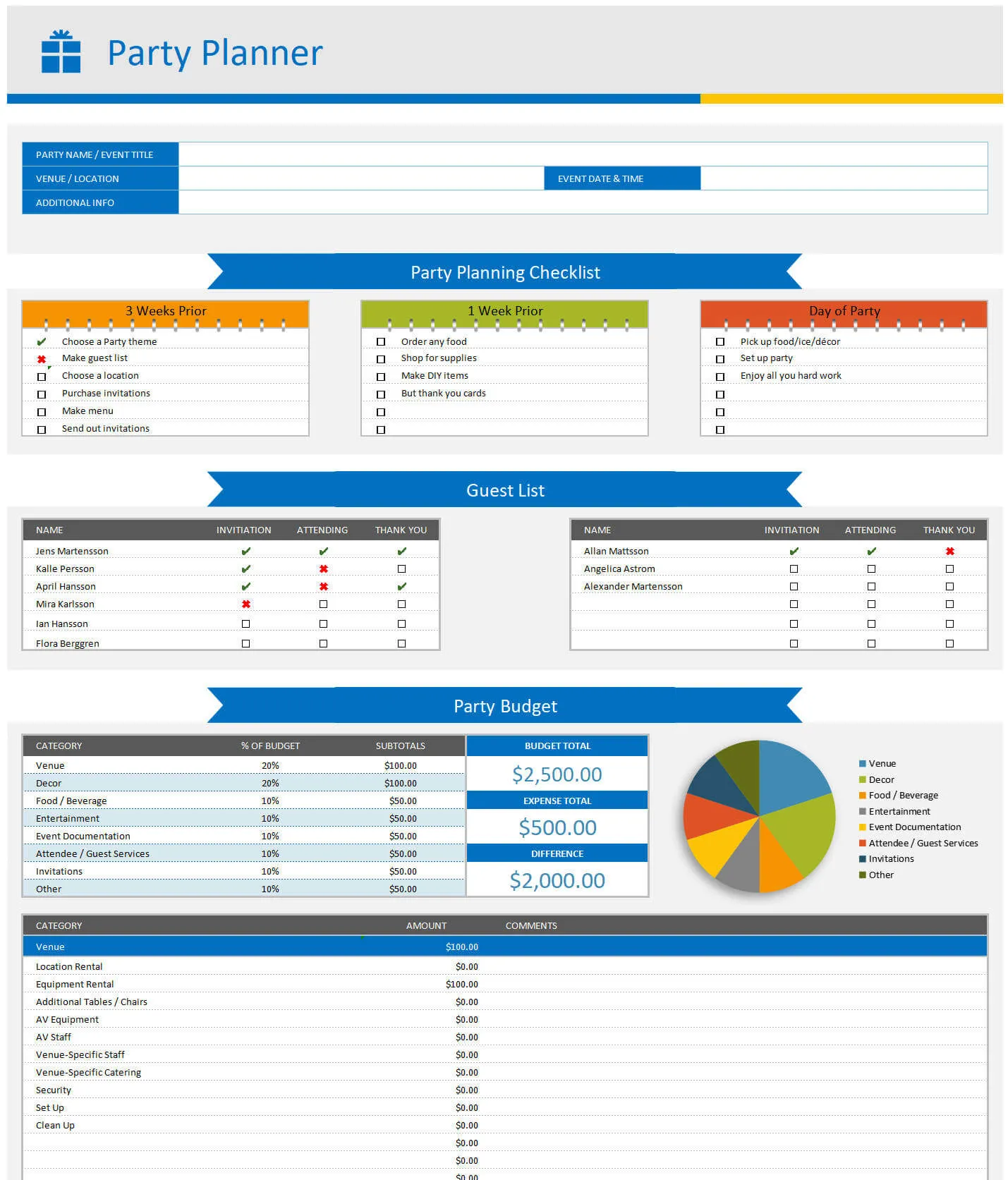 excel task tracking template